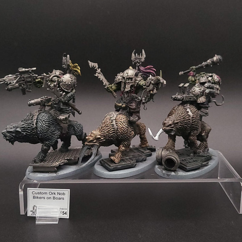Custom Ork Nob Bikers on Boars